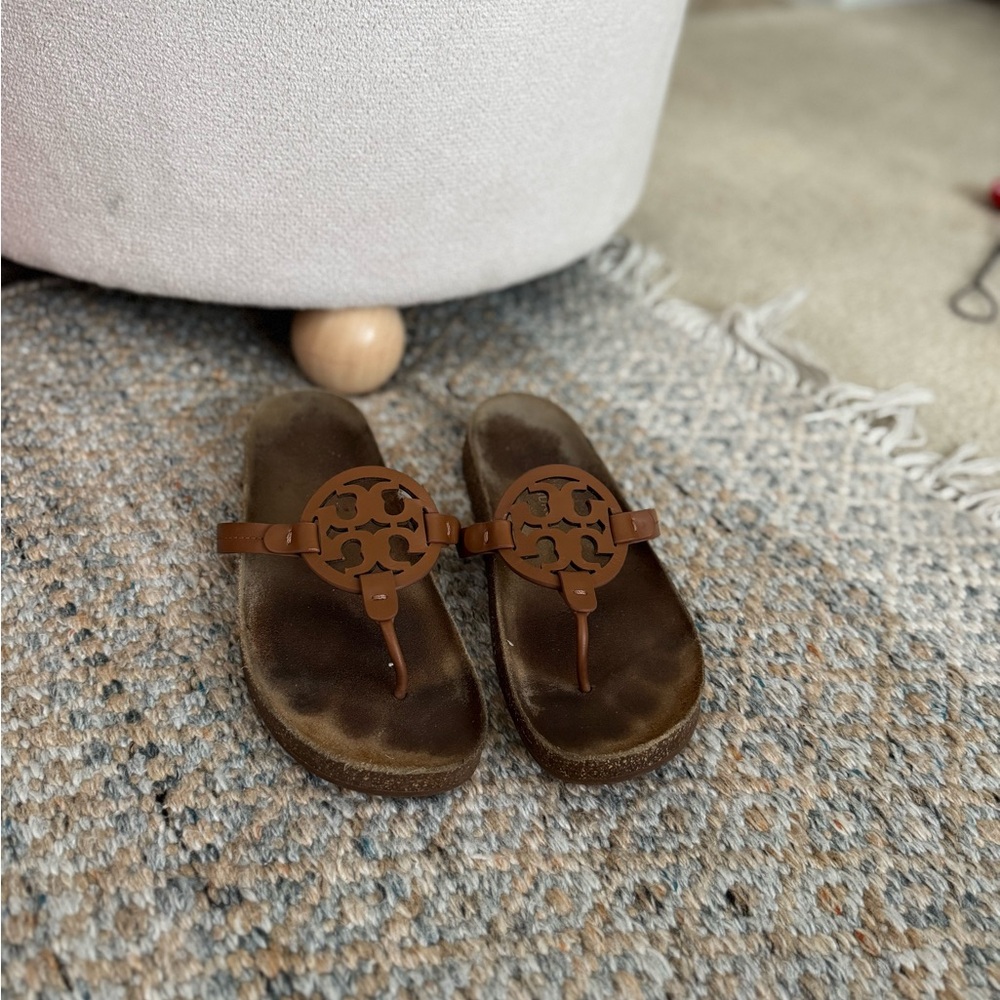 Tory Burch miller cloud Brown Leather Sandals